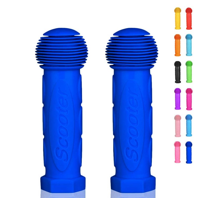 OTFAITP Scooter Grip Handlebar 1 Pair Bicycle Grip Fit for 2-3-4 Wheels Kid Kick Scooters, Children Bike, Rocking Car, Push Cart (Navy Blue) - Image 1